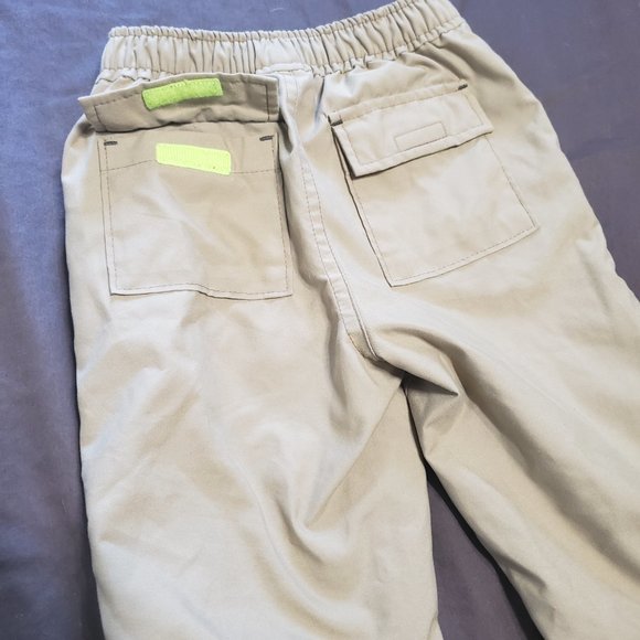 Lined Khaki Pants Velcro Zipper Pockets Elastic Waist 6-12 Month Size Baby Gap - Picture 7 of 8